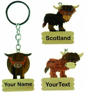 Glen Appin of Scotland Limited - Our very popular Wooden Highland Cow and  Black Faced Sheep Pom-pom Keyrings. #wood #souvenir #gift #keyring # highlandcow #sheep #scotland #glenappinofscotland