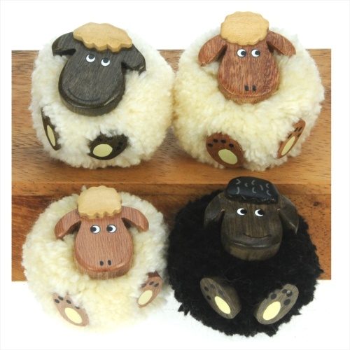 5043P-SH:  Sheep Pom Pom Magnets (Pack Size 72) Price Breaks