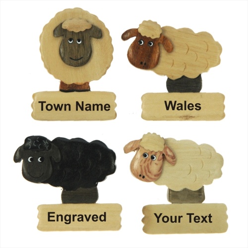 5043S-PLB-SH:  Sheep Magnets - Your Text (Pack Size 72)