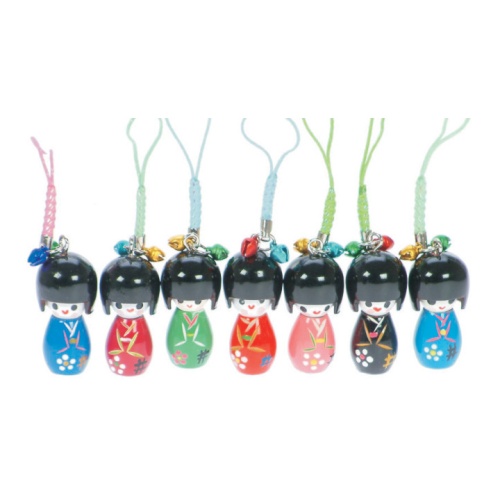 9013:  SPECIAL - Japanese Kokeshi Doll Charms (Pack Size 60)